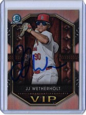 JJ Wetherholt Autographed 2025 Bowman Very Important Prospects VIP18 Rookie Card