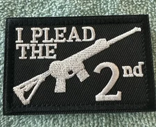 2nd AMENDMENT 2x3 Embroidered Morale Patch Hook Backing Brand New