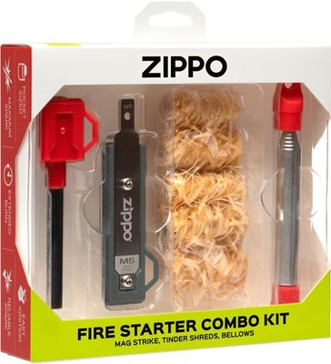 Zippo 40900 Mag Strike Fire Starter w/Tinder Shreds & Bellows New In Box