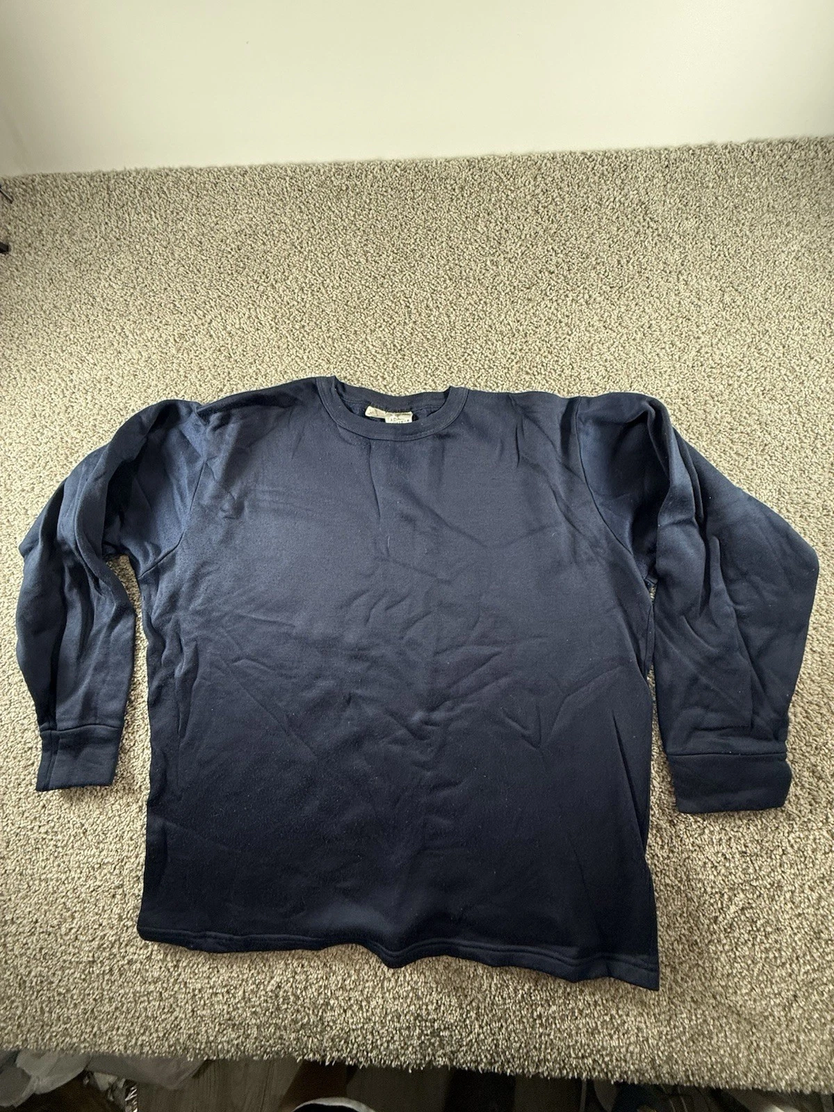 Cabelas Baselayer Sweatshirt Mens XL Hunting Blue