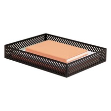 Mind Reader Metal Letter Size Paper Tray, Desktop Document Organizer with Non...