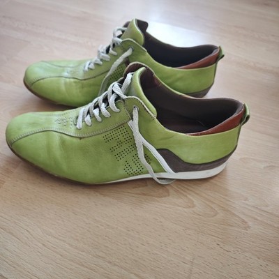 Floris van Bommel Luxus Herren elegante Lederschuhe, Gr. 10.5 Grün Defekt 