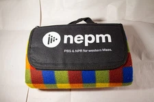 Collapsable Blanket New England Public Media Multicolored Fleece Picnic 