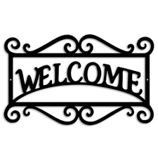 Metal Welcome hanging Sign for Front Door Welcome Wall Decor Door Signs Perfe...
