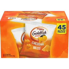 PEPPERIDGE FARM CHEDDAR GOLDFISH CRACKERS - 45 ON THE GO PACKS - 12/21/25 - NEW!
