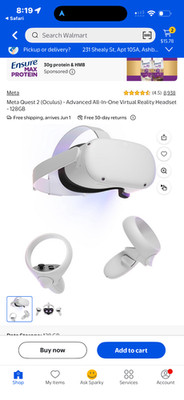 Meta Oculus Quest 2 128GB Standalone VR Headset - White