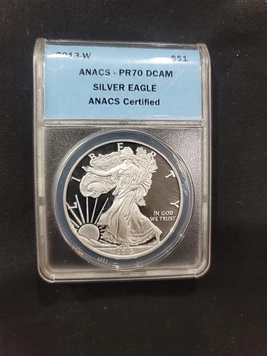 2013 W American Eagle .999 Silver 1oz Dollar Reverse Proof ANACS PR70 DCAM
