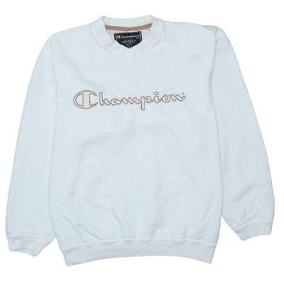 Champion Damen Pullover Sweatshirt weiß L gesticktes Logo