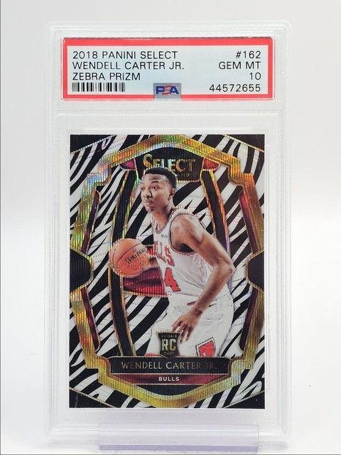 Wendell Carter Jr. 2018-19 Select Premier Level Rookie Zebra RC PSA 10 Q0004