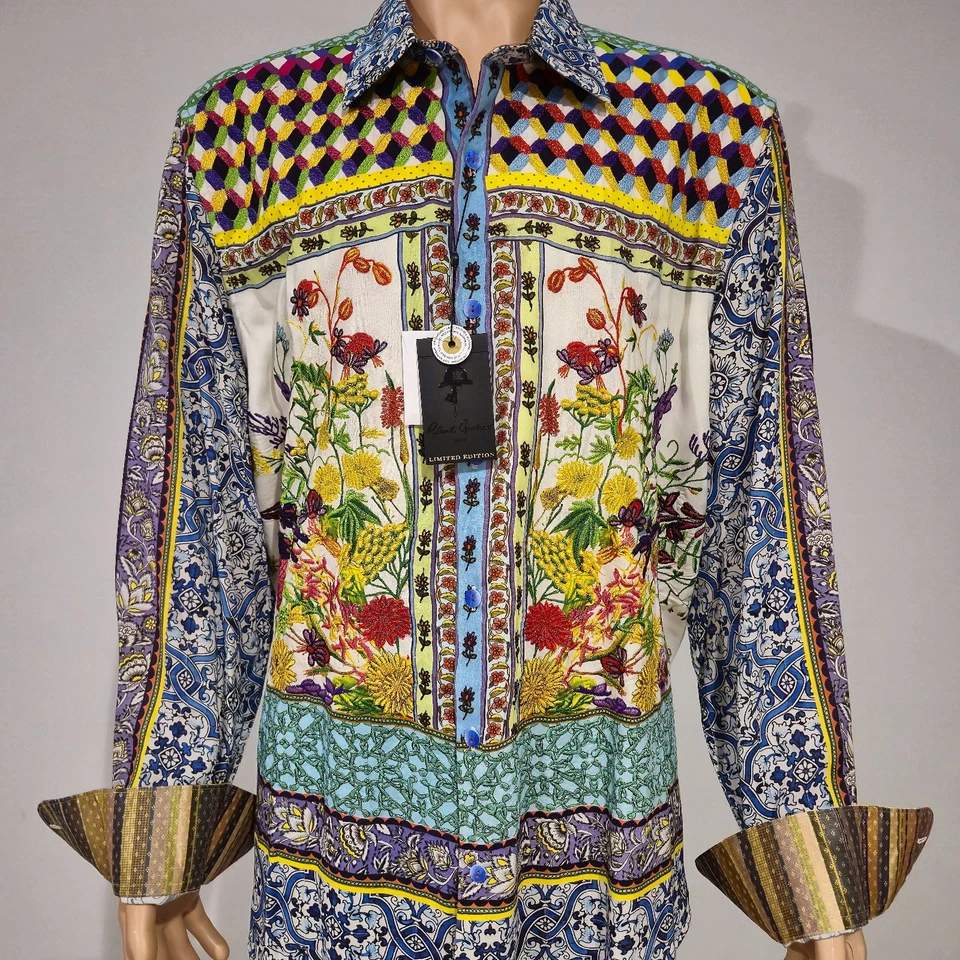 NWT $498 ROBERT GRAHAM OUTER PROVINCE FLORAL EMBROIDERY LTD EDITION SHIRT 3XL - Image 3 of 4