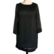 Emma & Michelle black lace net dress