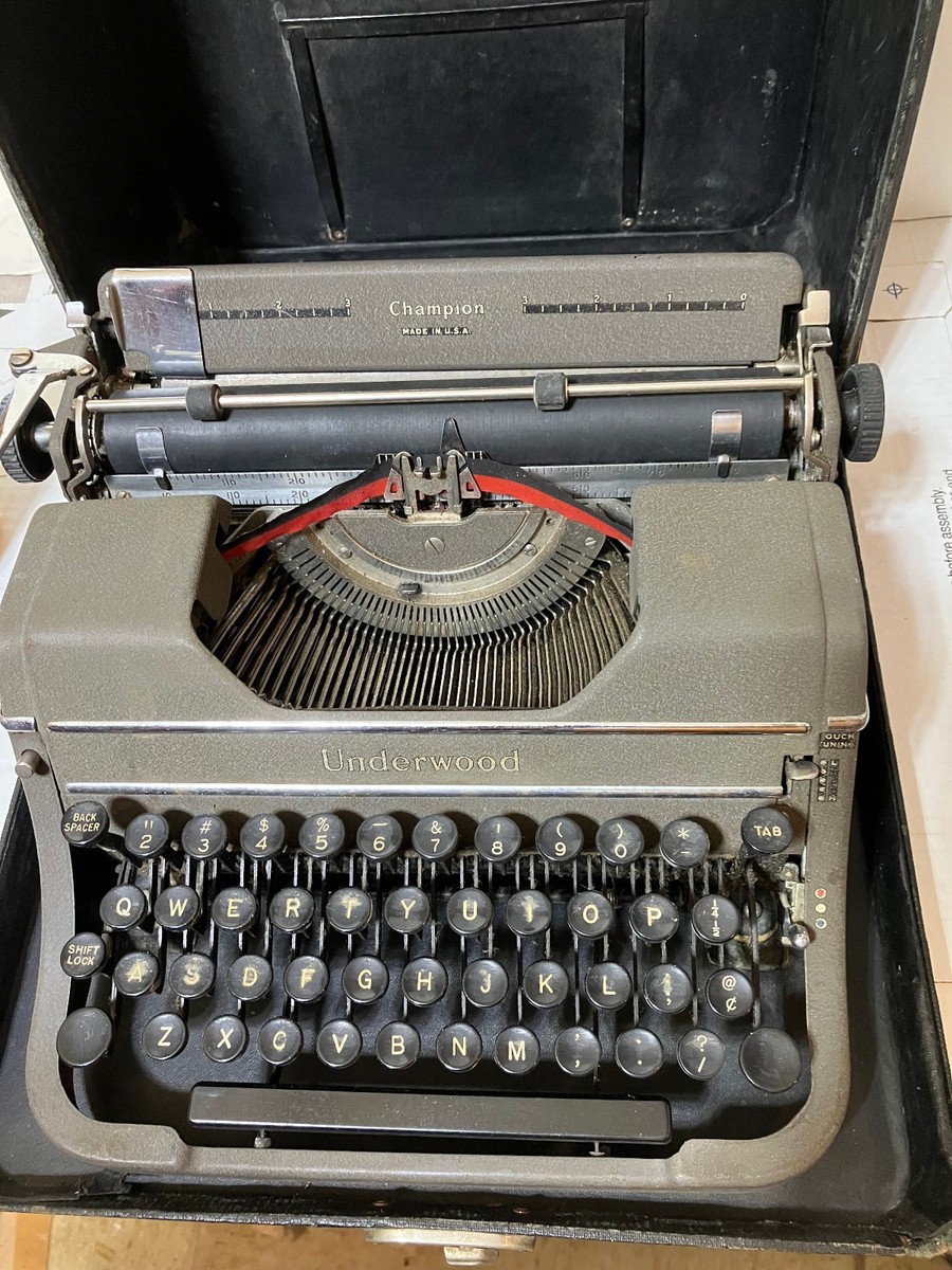 実働品　Underwood CHAMPION　アンダーウッドタイプライター Vintage Underwood Champion Typewriter with Hard Case READ | eBay