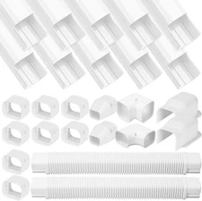 3" W 20Ft L Mini Split Line Set Cover Kit Air Conditioners Decorative PVC Slim L