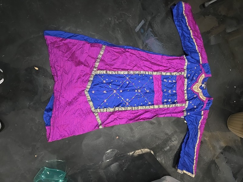 indian dress, blue/pURPLE, beautifuL, size XL, comfortable