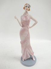 Julia Broadway Belles Elegant Art Deco Style Lady Figurine Pink Dress Ornament 