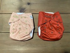 NWOT Nora's Nursery Baby Bamboo Cloth Diapers and Inserts Earth Tones 2 TWO Sets