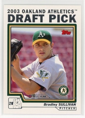 2004 Topps 1st Edition #669 Brad Sullivan First Year RC Oakland Athletics