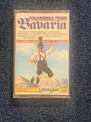 Folk Songs From Bavaria- Cassette 48 Minutes in Length 1989