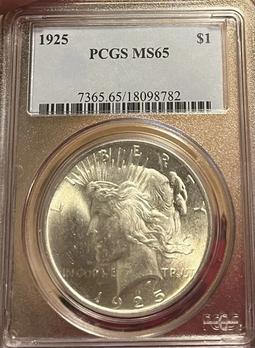 1925 PCGS MS65 Peace Silver Dollar