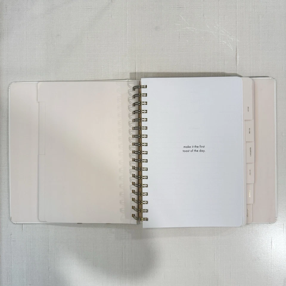 Set of New Kate Spade Gold Dot Recipe Binder & Polka Dot Weekly Meal Planner - Image 3 of 4