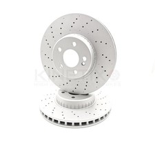 FOR MERCEDES C300d AMG LINE REAR BRAKE DISCS PAIR 300mm A2064230900