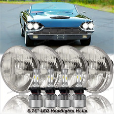 4pcs 5.75 5-34 Led Headlight Drl Projector For Ford Thunderbird 1958-1976 4pcs 5.75 5-34 Led Headlight Drl Projector For Ford Thunderbird 1958-1976