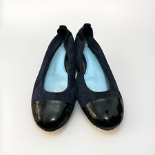 Lanvin Paris Women s Size 8 Flats Navy Suede ...