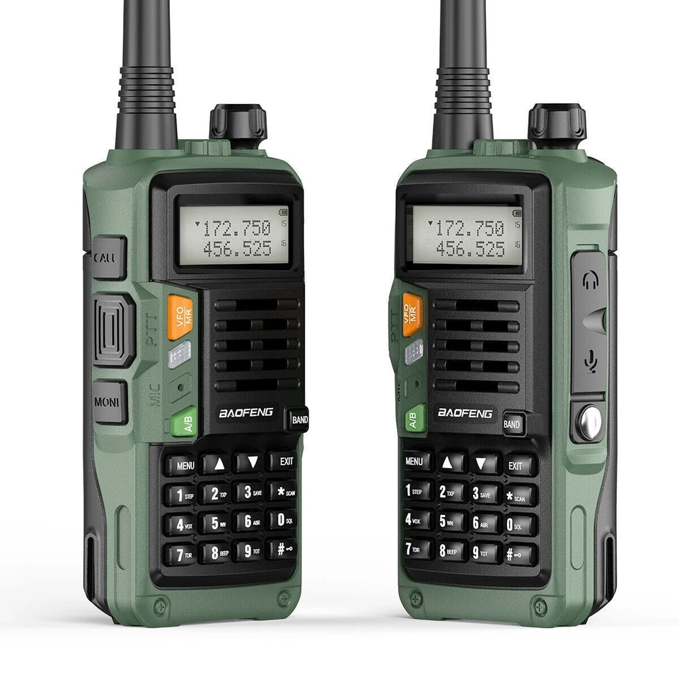 BAOFENG TRI-BAND VHF UHF TWO WAY WALKIE TALKIE HAND FUNKGERÄTE 10W 2800MAH 128CH - Bild 2 von 4