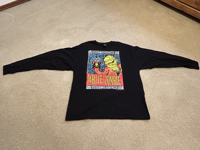 White Zombie Long Sleeve Shirt XL Marilyn Manson Ozzy Osbourne Pantera Metal