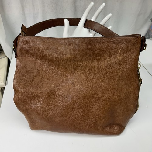 Fossil Maya Hobo Shoulder Bag Purse Brown Pebbled Leather Vintage