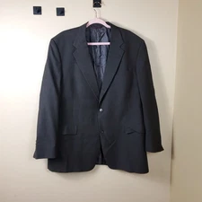 Hart Schaffner & Marx Kaufmann's 2 Button Wool Suit Coat in Gray Size 46L