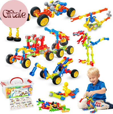 Stem Building Toys for 3 4 5 6 7 8 Year Old Boys Girls Kids,125 Pieces Building