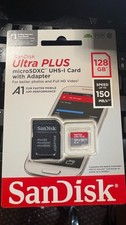 SanDisk Ultra PLUS 128GB microSD MicroSDXC UHS-I Memory Card - NEW - FAST SHIP