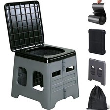 Portable Camping Toilet for Adults - Portable Folding Toilet with Lid,Travel ...