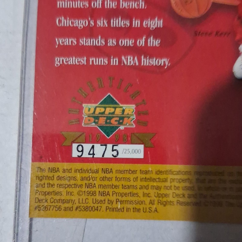 Upper Deck 1998 NBA Finals Game 5 Ticket Stub Chicago Bulls Champions