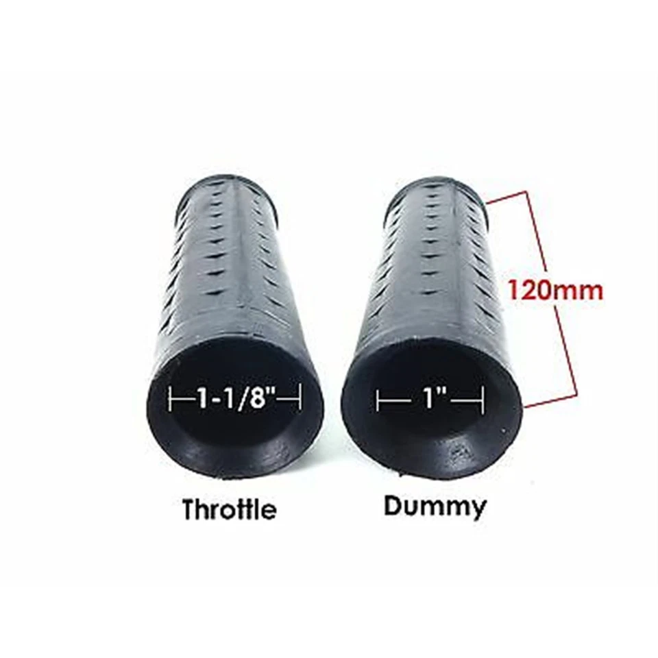 Empuñadura Waffle 2FastMoto Repro Dyna negra 1-1/8" x 1" para motocicletas 01-2290B Foto 3 de 4