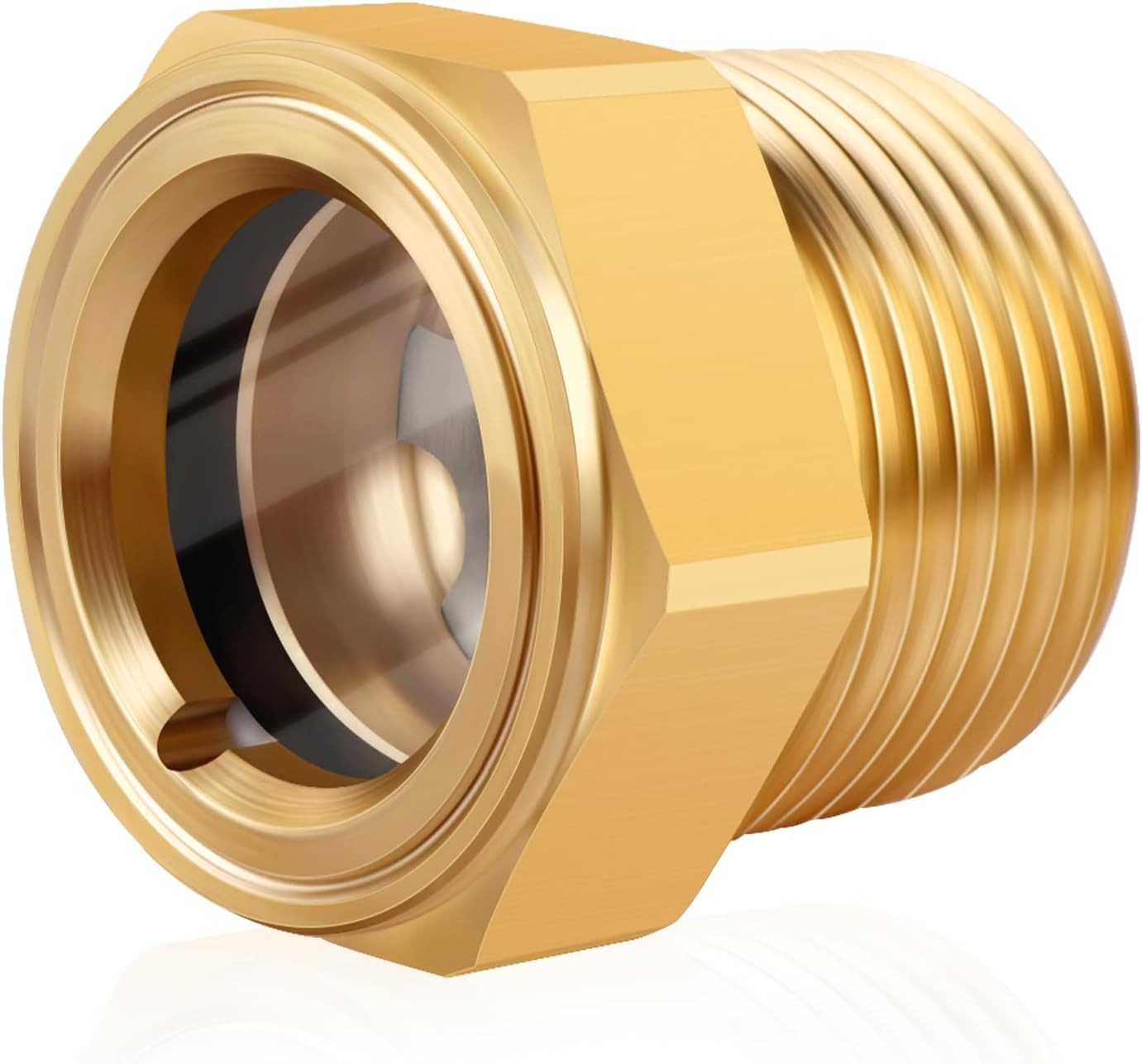 Oil Sight Glass, 1 Npt Male Hex Head Oil Sight Glass Heavy Duty S