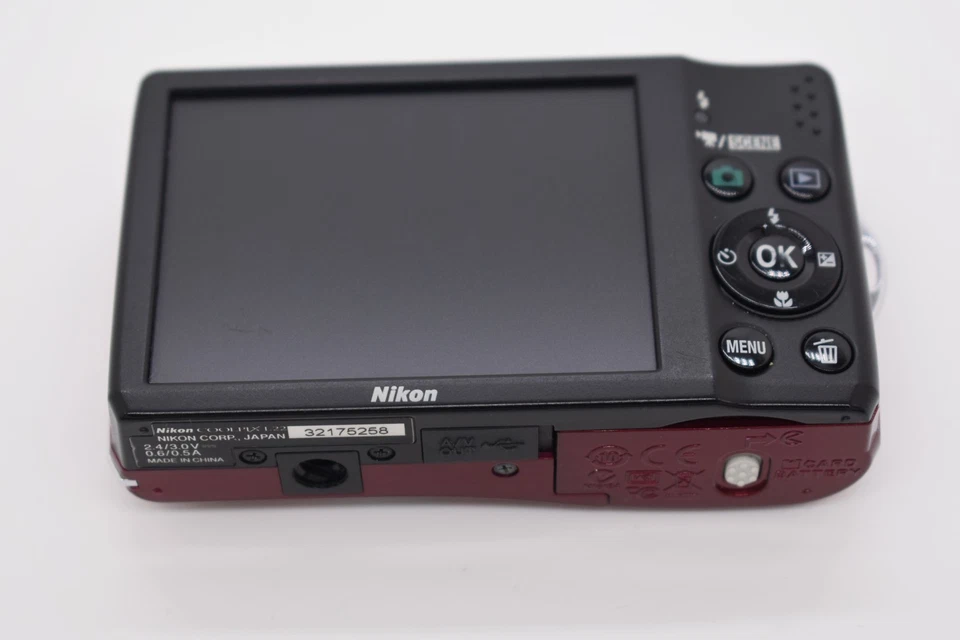 Cámara digital Nikon Coolpix L22 roja zoom 12 MP 3,6x - paquete totalmente probado Foto 3 de 4