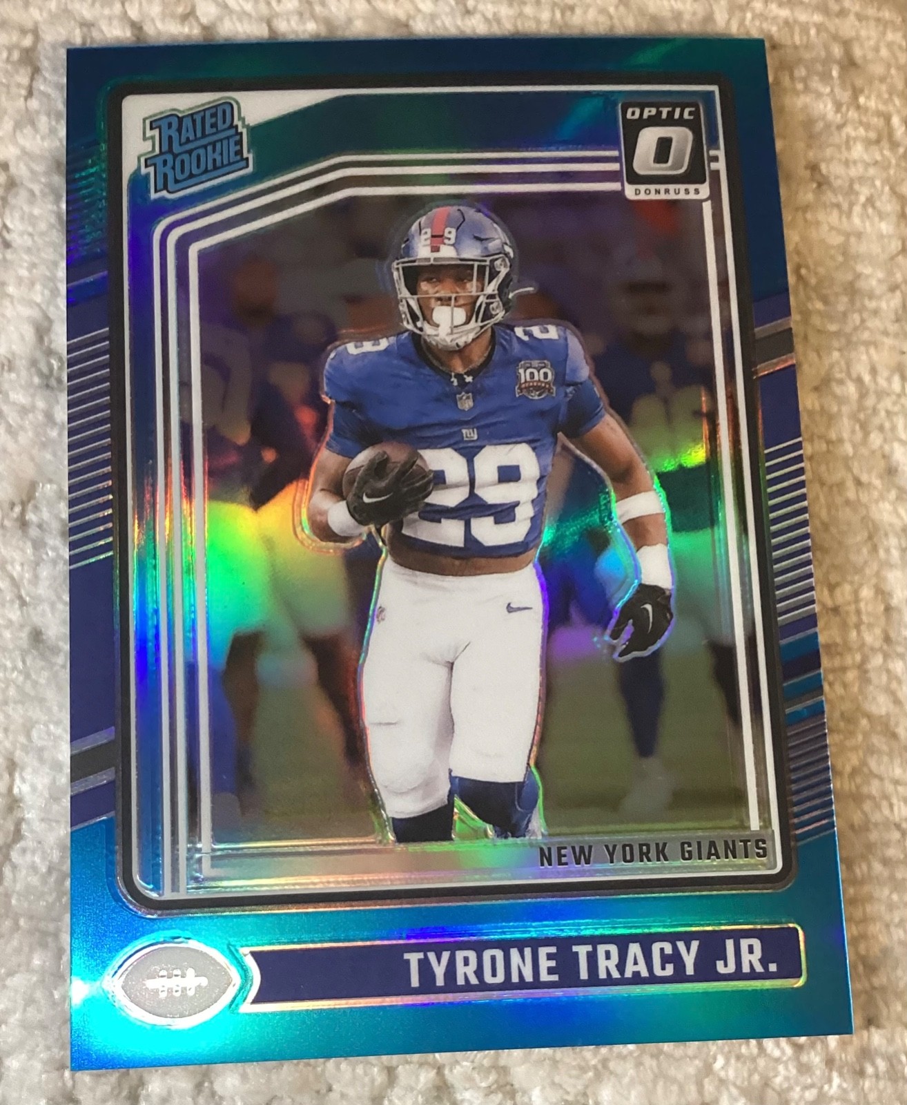 2024 Panini Donruss Optic Rated Aqua Prizm /299 Tyrone Tracy Jr #259 Rookie RC