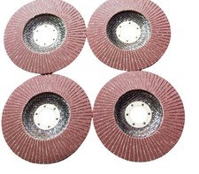 F&auml;cherscheiben 125mm Set 4-teilig Korn 60/100/120/240 Schleifscheiben Schleifmop