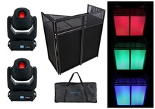 2 Chauvet DJ Intimidator Spot 375ZX 200w LED DMX Moving Head Lights Facade Booth