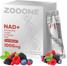 zooone- NAD+ Supplement 30pcs,Premium Nicotinamide Riboside & Resveratrol NEW