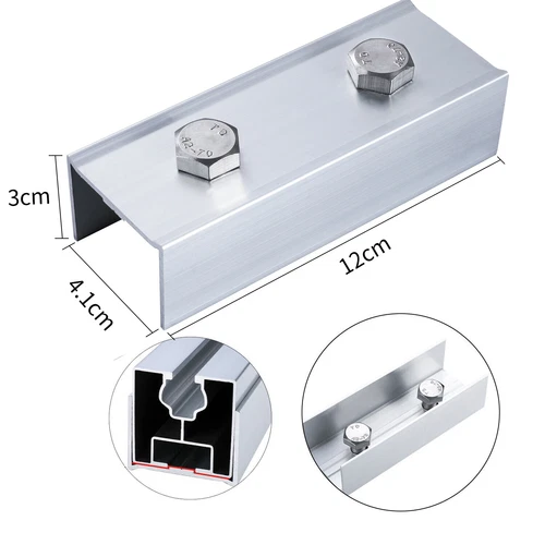 Schienenverbinder zum Einschieben für 40x40mm Solar Aluprofil Profilverbinder PV