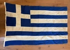 Beautiful Vintage Greek Flag 90 cm x 135 cm 1960s Very Nice Condition!