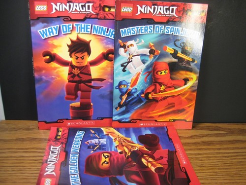 Lego Ninjago 3 Book Lot - Way of The Ninja Golden Weapons Masters of Spinjitzu - Picture 1 of 4