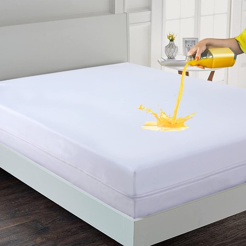 Zipper Waterproof Mattress Protector Cover Bed Bug Anti Allergy Total Encasement - Picture 52 of 72