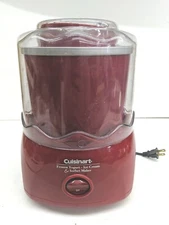 Red Cuisinart Frozen Yogurt  Ice Cream & Sorbet Maker  Model ICE-20