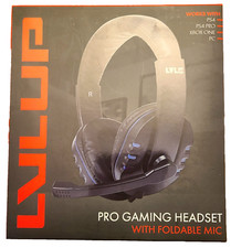   LVLUP Pro Gaming Headset w/Foldable Mic - PS4/Pro,Xbox One, Mac  PC Blk New  