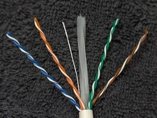 Amphenol Cat 6A UTP 100ft Solid Copper Ethernet Cable 4x 23AWG Pro Quality CMX