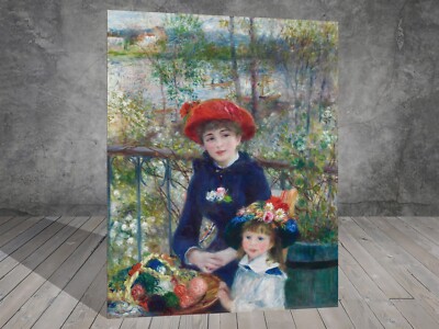 Auguste Renoir Zwei Schwestern GERAHMTES LEINWANDBILD KUNSTDRUCK 1281